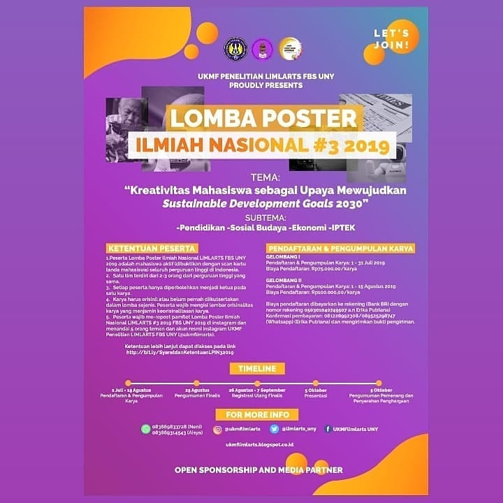 Lomba Poster Ilmiah Nasional 3 2019 Kemahasiswaan It Telkom